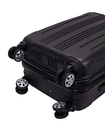 Rockland London Hardside Spinner Luggage Set, Black [20/24/28]
