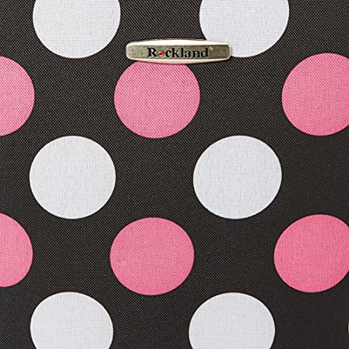 Rockland Fashion Softside Upright Luggage Set,Expandable, Multi/Pink Dot, 2-Piece (14/19)