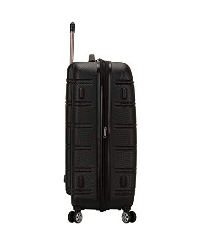 Rockland Melbourne Hardside Expandable Spinner Wheel Luggage, Black, 3-Piece Set (20/24/28)