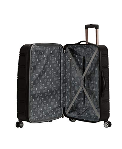 Rockland Melbourne Hardside Expandable Spinner Wheel Luggage, Black, 3-Piece Set (20/24/28)