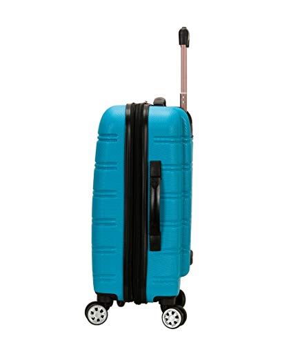 Rockland Melbourne Hardside Expandable Spinner Wheel Luggage, Turquoise, Carry-On 20-Inch