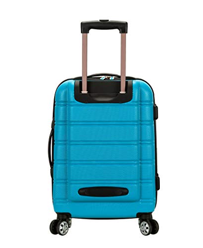 Rockland Melbourne Hardside Expandable Spinner Wheel Luggage, Turquoise, Carry-On 20-Inch