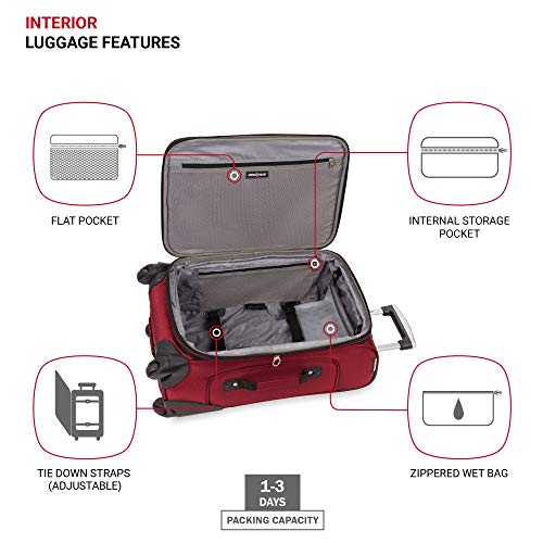 SwissGear Sion Softside Expandable Roller Luggage, Burgandy, Carry-On 21-Inch
