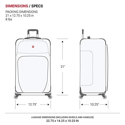 SwissGear Sion Softside Expandable Roller Luggage, Burgandy, Carry-On 21-Inch