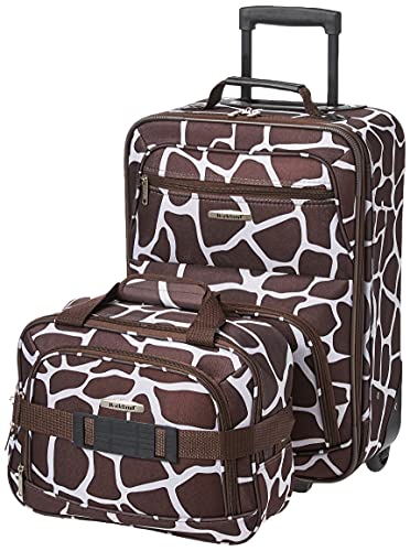 Rockland Fashion Softside Upright Luggage Set, Expandable, Giraffe, 2-Piece (14/19)