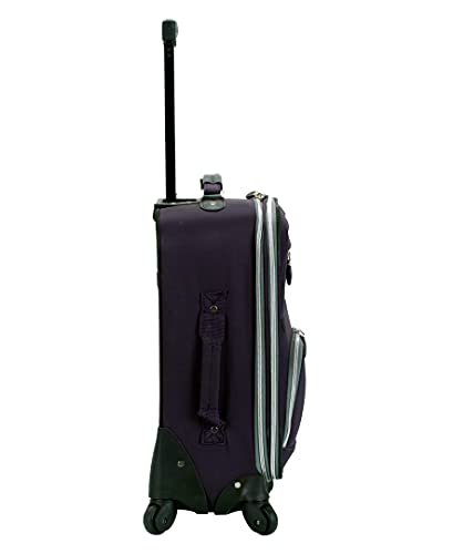 Rockland Pasadena Softside Spinner Wheel Luggage, Purple, Carry-On 20-Inch