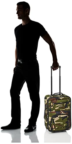 Rockland Fashion Softside Upright Luggage Set,Expandable, Wheel, Telescopic Handle, Camouflage, 2-Piece (14/19)