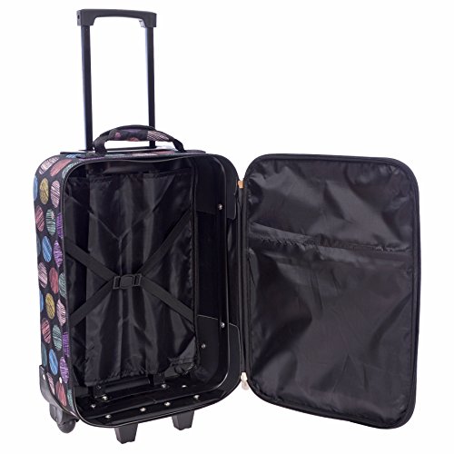 Jetstream 18 Inch Lightweight Luggage Softside Carry On Suitcase (Circles)