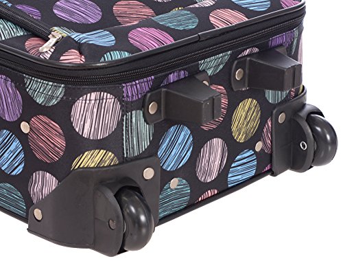 Jetstream 18 Inch Lightweight Luggage Softside Carry On Suitcase (Circles)