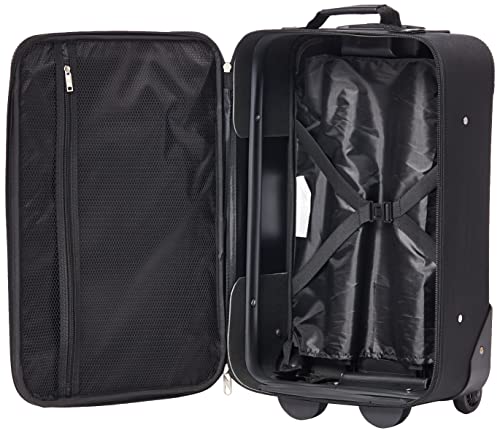 American Tourister Fieldbrook II Softside Upright Luggage, Black, 3-Piece Set (tote/21/25)