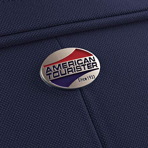 American Tourister AT Pops Plus Softside 3-Piece Spinner Wheel Luggage Set, Navy, (21/25/29)