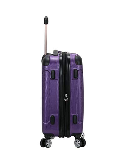 Rockland London Hardside Spinner Wheel Luggage, Purple, 3-Piece Set (20/24/28)