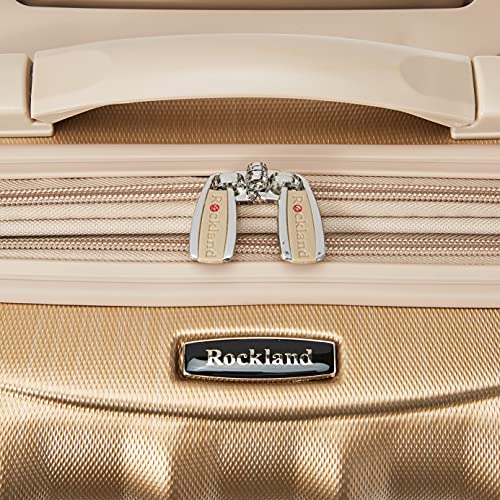 Rockland Santa Fe Hardside Spinner Wheel Luggage, Bronze, Carry-On 20-Inch