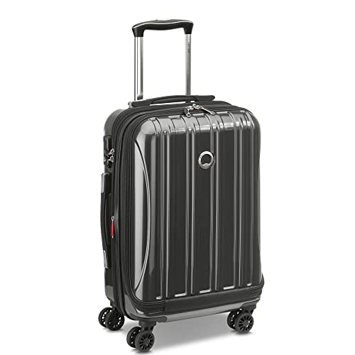 DELSEY Paris Helium Aero Hardside Expandable Luggage with Spinner Wheels, Brushed Charcoal, Carry-On 19 Inch