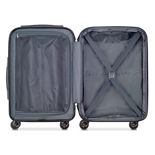 DELSEY Paris Helium Aero Hardside Expandable Luggage with Spinner Wheels, Brushed Charcoal, Carry-On 19 Inch