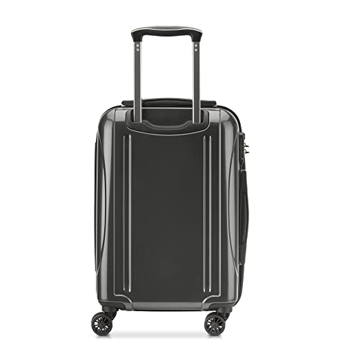 DELSEY Paris Helium Aero Hardside Expandable Luggage with Spinner Wheels, Brushed Charcoal, Carry-On 19 Inch