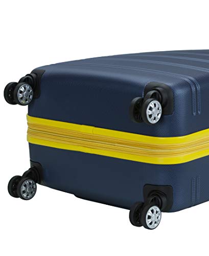 Rockland Melbourne Hardside Expandable Spinner Wheel Luggage, Navy, 3-Piece Set (20/24/28)