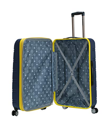 Rockland Melbourne Hardside Expandable Spinner Wheel Luggage, Navy, 3-Piece Set (20/24/28)