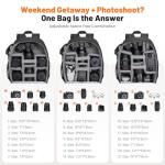 Waterproof Camera Backpack for DSLR and Accessories