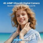 64MP 4K WiFi Camera for Drones and Vlogging