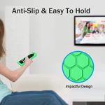 Fintie Silicone Case for Fire TV Stick 4K Max (2nd Gen)/Toshiba/Insignia/Pioneer/2-Series/4-Series/Omni Fire TV Remote - Anti Slip Shockproof Cover for Alexa Voice Remote Enhanced, Green Glow