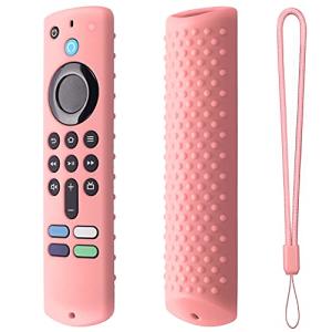 Hi Color Silicone Cover Compatible with 5.6 Inch Fire TV Stick (3rd Gen) Remote Firestick Remote Cover for Firesticksticktv Silicone Protective Case Sleeve(Pink)