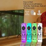 GMXT Remote Cover for Fire Stick 4k+ Max,Toshiba, Insignia Fire Tv Remote Cover, Silicone Case Glow in The Dark (White)
