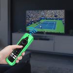 Fintie Silicone Case for Fire TV Stick 4K Max (2nd Gen)/Toshiba/Insignia/Pioneer/2-Series/4-Series/Omni Fire TV Remote - Anti Slip Shockproof Cover for Alexa Voice Remote Enhanced, Green Glow