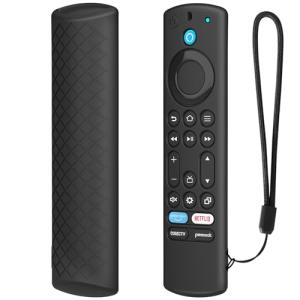 USTIYA Remote Case for 2023 Fire TV Stick 4K Max 2nd/Fir TV Omni Series/FireTV 4-Series Remote,Toshiba/Insignia FirTV/Hisense TCL TVS Silicone Protection Cover (Black)