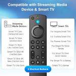 Replacement Remote with Voice Control Fit for Fire Smart TV Stick(2nd Gen/3rd Gen/HD/Lite/4K Max/4K/Cube), Smart-TV 3rd Gen, for Hisense/TCL/Onmi/Insignia/Pioneer N0t for ROKU-TV/Samsung-TV