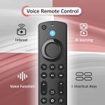 Voice Remote Control for All Firestick Smart TV Remote, Fit for TV Cube/Stick 4K Max/Stick 4K(1st/2nd Gen), Stick (2nd/3rd Gen)/Lite/HD, Fit for Omni QLED Series, Toshiba/Pioneer/TCL Smart TVs