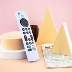 GMXT Remote Cover for Fire Stick 4k+ Max,Toshiba, Insignia Fire Tv Remote Cover, Silicone Case Glow in The Dark (White)