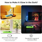 OneBom (2Pcs) Silicone Remote Cover Glow in The Dark for Firetv 4K Max (2nd)/Insignia/Pioneer/Omni (QLED) Series with Lanyard, Lightweight Anti-Slip Shockproof(Glow Green&Glow Blue)