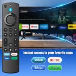 Replacement Remote with Voice Control Fit for Fire Smart TV Stick(2nd Gen/3rd Gen/HD/Lite/4K Max/4K/Cube), Smart-TV 3rd Gen, for Hisense/TCL/Onmi/Insignia/Pioneer N0t for ROKU-TV/Samsung-TV