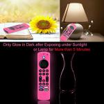 LEFXMOPHY Fire Stick 4k Max 2023 Remote Cover Replacement for Fire TV Stick 4K Max (2nd Gen), Omni Series or TV 4-Series 2021, Silicone Protective Case Skin Sleeve, Hot Pink, Glow in Dark