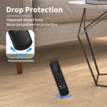 6.4 Inch Silicone Cover Compatible with Fire TV Stick 4K Max 2nd gen 2023 Remote Control Case, Toshiba/Insignia Smart TV Remote Silicone Case Cover Anti-Slip Sleeve with Lanyard (Black)