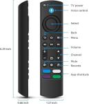New Replacement Voice Remote Compatible with AMZ Stick (4K, 4K Max, HD, Lite), TV Cube, Fit for Insignia-Toshiba-Pioneer-Smart TVs