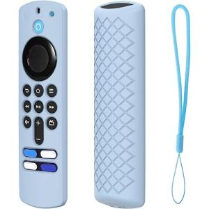 USTIYA Case for Fire TV Stick 4K Max 2021 / Fire TV Stick 3rd Gen Control Remoto Case Silicone Remote Protection Cover (Blue)