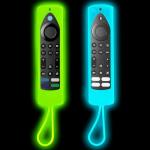 [2-Pack] Climberer Cover Fire TV Stick 4K Max (2nd Gen) for Insignia/Pioneer/2-Series/4-Series/Omni Fire TV Remote- Luminous Silicone with Lanyard