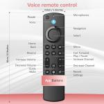 Voice Remote Control for All Firestick Smart TV Remote, Fit for TV Cube/Stick 4K Max/Stick 4K(1st/2nd Gen), Stick (2nd/3rd Gen)/Lite/HD, Fit for Omni QLED Series, Toshiba/Pioneer/TCL Smart TVs