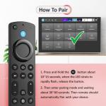 Voice Remote Control for All Firestick Smart TV Remote, Fit for TV Cube/Stick 4K Max/Stick 4K(1st/2nd Gen), Stick (2nd/3rd Gen)/Lite/HD, Fit for Omni QLED Series, Toshiba/Pioneer/TCL Smart TVs