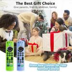 OneBom (2Pcs) Silicone Remote Cover Glow in The Dark for Firetv 4K Max (2nd)/Insignia/Pioneer/Omni (QLED) Series with Lanyard, Lightweight Anti-Slip Shockproof(Glow Green&Glow Blue)