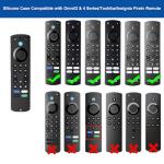 TOKERSE Silicone Remote Case Compatible with Fire Stick 4K Max (2nd Gen)/Toshiba/Insignia/Pioneer TV Alexa Voice Remote Enhanced, Anti Slip Shockproof Protective Cover Sleeve with Lanyard - Black