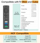 Replacement Remote for All Fire Series, Fit for Stick 4K/4K Max(1st/2nd Gen),Stick(2nd/3rd Gen)/TV Cube (No Voice Control)