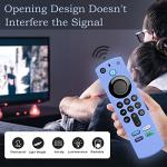 2Pack Remote Cover for Firetvstick 4K Max (3rd Gen) 2021,Silicone Protective Case Compatible with firetvstick 4K Alexa Voice Remote Control with Lanyards,Anti-Slip,Shockproof (Glow Blue&Glow Green)