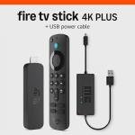 Amazon Fire TV Stick 4K Plus with USB Power Cable (eliminates the need for AC adapter)