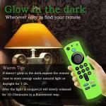 2Pack Remote Cover for Firetvstick 4K Max (3rd Gen) 2021,Silicone Protective Case Compatible with firetvstick 4K Alexa Voice Remote Control with Lanyards,Anti-Slip,Shockproof (Glow Blue&Glow Green)