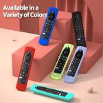 6.4 Inch Silicone Cover Compatible with Fire TV Stick 4K Max 2nd gen 2023 Remote Control Case, Toshiba/Insignia Smart TV Remote Silicone Case Cover Anti-Slip Sleeve with Lanyard (Black)