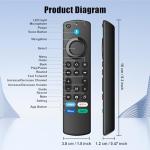 Replacement Remote with Voice Control Fit for Fire Smart TV Stick(2nd Gen/3rd Gen/HD/Lite/4K Max/4K/Cube), Smart-TV 3rd Gen, for Hisense/TCL/Onmi/Insignia/Pioneer N0t for ROKU-TV/Samsung-TV