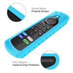 CaseBot Remote Case for Fire TV Stick HD/4K/4K Max (1st Gen)/Fire TV Stick (3rd Gen)/Lite - Anti-Slip Shockproof Silicone Cover for Alexa Voice Remote (2nd & 3rd Generation) (Blue Glow)